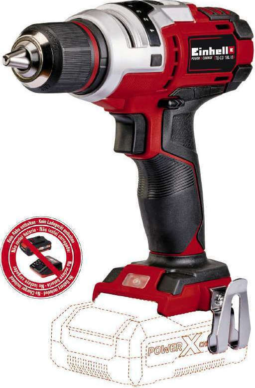 Dimopanas - EINHELL RECHARGEABLE DRILL (WITHOUT BATTERY AND CHARGER) TE-CD 18 LI E-SOLO (4513870)